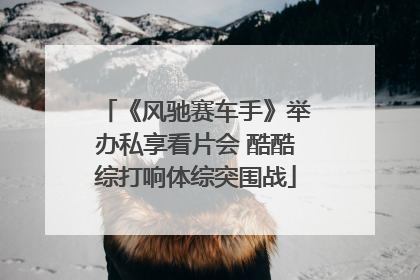 《风驰赛车手》举办私享看片会 酷酷综打响体综突围战