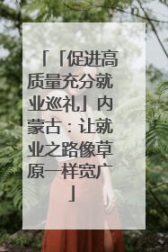 「促进高质量充分就业巡礼」内蒙古：让就业之路像草原一样宽广