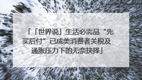 「世界说」生活必需品“先买后付”已成美消费者关税及通胀压力下的无奈抉择