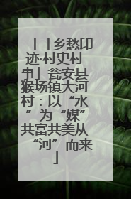 「乡愁印迹·村史村事」瓮安县猴场镇大河村：以“水”为“媒”共富共美从“河”而来