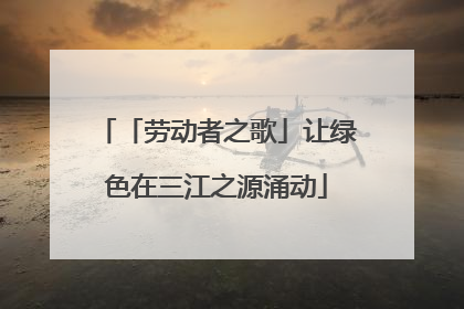「劳动者之歌」让绿色在三江之源涌动