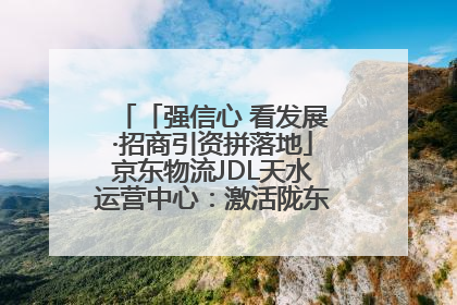 「强信心 看发展·招商引资拼落地」京东物流JDL天水运营中心：激活陇东南区域经济新引擎