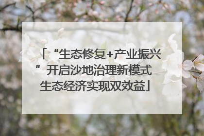 “生态修复+产业振兴”开启沙地治理新模式 生态经济实现双效益