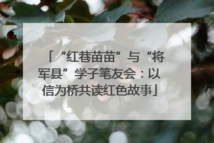 “红巷苗苗”与“将军县”学子笔友会：以信为桥共读红色故事