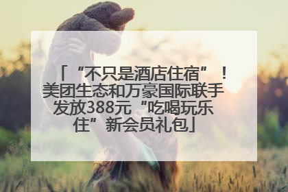 “不只是酒店住宿”！美团生态和万豪国际联手发放388元“吃喝玩乐住”新会员礼包