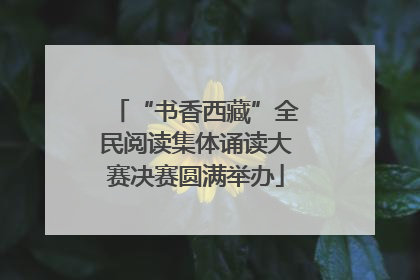 “书香西藏”全民阅读集体诵读大赛决赛圆满举办