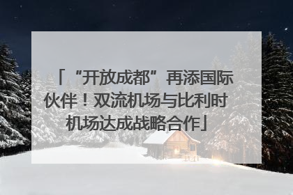 “开放成都”再添国际伙伴！双流机场与比利时机场达成战略合作