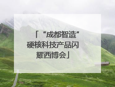 “成都智造”硬核科技产品闪耀西博会