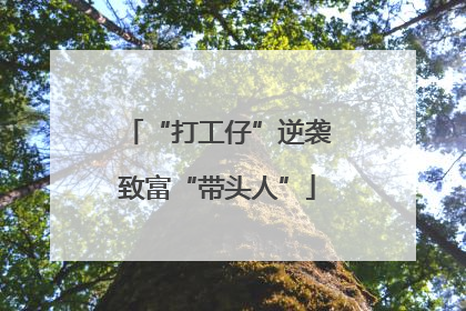 “打工仔”逆袭致富“带头人”