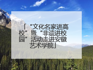 “文化名家进高校”暨“非遗进校园”活动走进安徽艺术学院