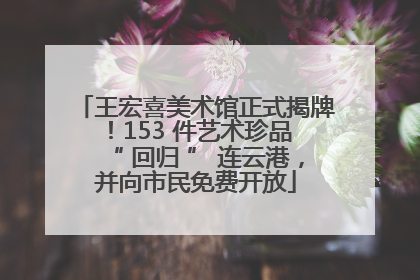 王宏喜美术馆正式揭牌！153 件艺术珍品 “ 回归 ” 连云港，并向市民免费开放
