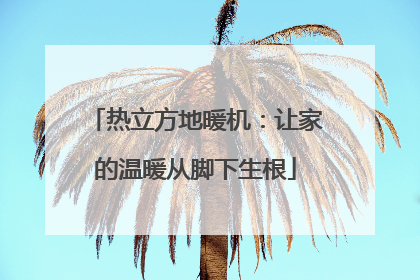 热立方地暖机：让家的温暖从脚下生根