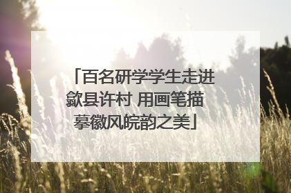 百名研学学生走进歙县许村 用画笔描摹徽风皖韵之美
