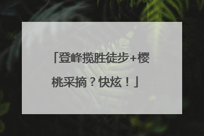 登峰揽胜徒步+樱桃采摘？快炫！