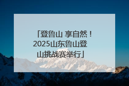 登鲁山 享自然！2025山东鲁山登山挑战赛举行