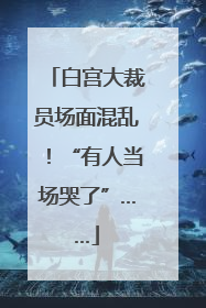 白宫大裁员场面混乱！“有人当场哭了”……