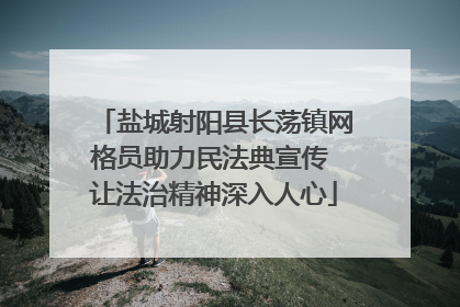 盐城射阳县长荡镇网格员助力民法典宣传 让法治精神深入人心