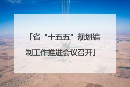 省“十五五”规划编制工作推进会议召开