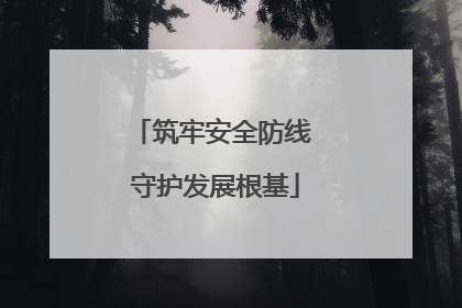 筑牢安全防线 守护发展根基