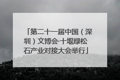 第二十一届中国（深圳）文博会·十堰绿松石产业对接大会举行