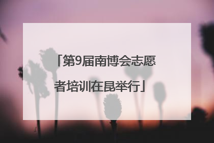 第9届南博会志愿者培训在昆举行