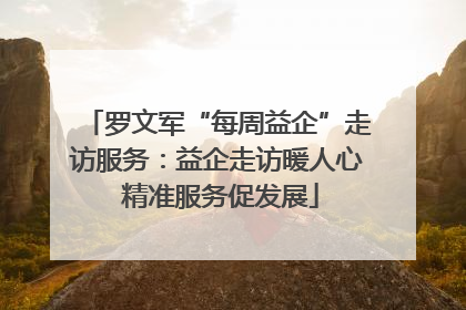 罗文军“每周益企”走访服务：益企走访暖人心 精准服务促发展