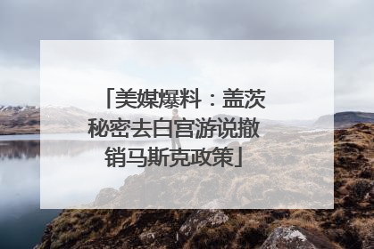 美媒爆料：盖茨秘密去白宫游说撤销马斯克政策