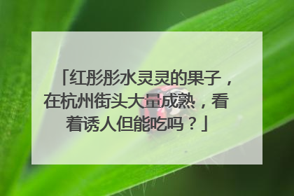 红彤彤水灵灵的果子，在杭州街头大量成熟，看着诱人但能吃吗？