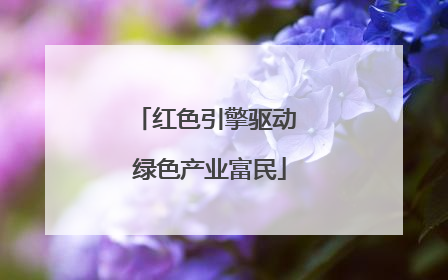 红色引擎驱动 绿色产业富民