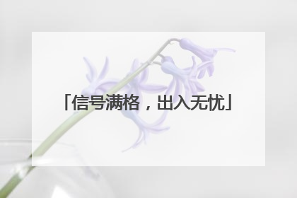 信号满格，出入无忧