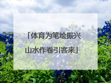 体育为笔绘振兴 山水作卷引客来
