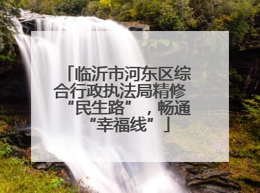 临沂市河东区综合行政执法局精修“民生路”，畅通“幸福线”