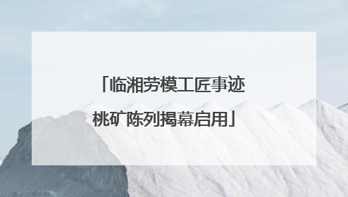 临湘劳模工匠事迹桃矿陈列揭幕启用