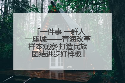 一件事 一群人 一座城——青海改革样本观察·打造民族团结进步好样板