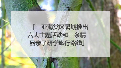 三亚海棠区暑期推出六大主题活动和三条精品亲子研学旅行路线