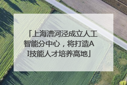 上海漕河泾成立人工智能分中心，将打造AI技能人才培养高地
