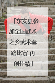 东安县参加全国武术之乡武术套路比赛 再创佳绩