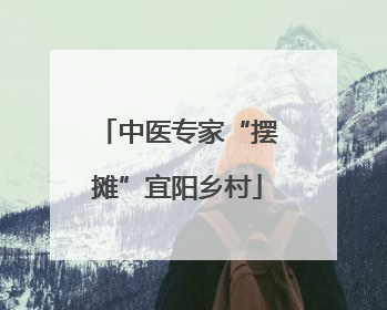 中医专家“摆摊”宜阳乡村