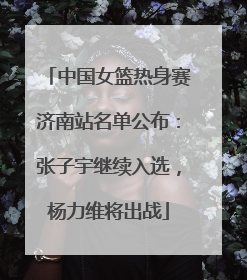 中国女篮热身赛济南站名单公布：张子宇继续入选，杨力维将出战