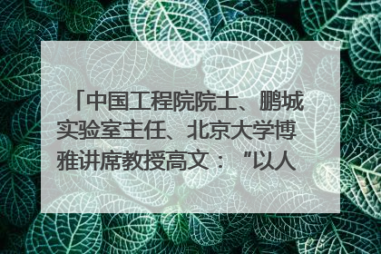 中国工程院院士、鹏城实验室主任、北京大学博雅讲席教授高文：“以人为本 智能向善” 推动文化与科技相生相促｜聚焦2025文化强国建设高峰论坛