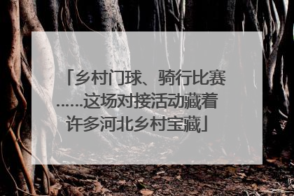 乡村门球、骑行比赛……这场对接活动藏着许多河北乡村宝藏