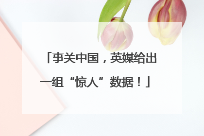 事关中国，英媒给出一组“惊人”数据！