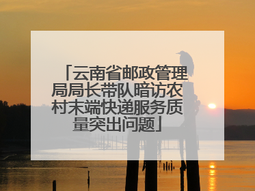 云南省邮政管理局局长带队暗访农村末端快递服务质量突出问题