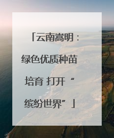 云南嵩明：绿色优质种苗培育 打开“缤纷世界”
