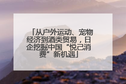 从户外运动、宠物经济到酒类贸易，日企挖掘中国“悦己消费”新机遇