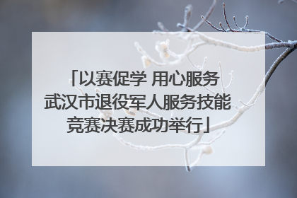 以赛促学 用心服务 武汉市退役军人服务技能竞赛决赛成功举行