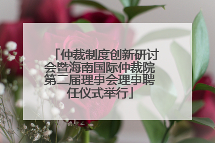 仲裁制度创新研讨会暨海南国际仲裁院第二届理事会理事聘任仪式举行