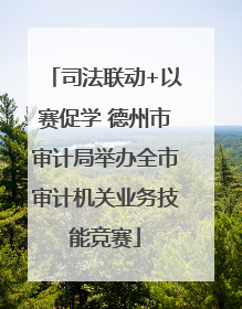 司法联动+以赛促学 德州市审计局举办全市审计机关业务技能竞赛