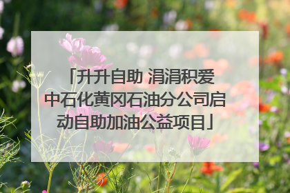 升升自助 涓涓积爱 中石化黄冈石油分公司启动自助加油公益项目