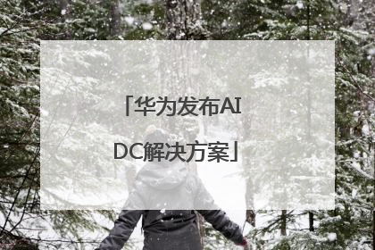 华为发布AI DC解决方案